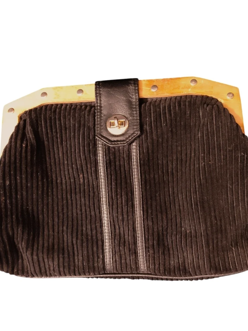Vintage 70s Cordouroy Clutch